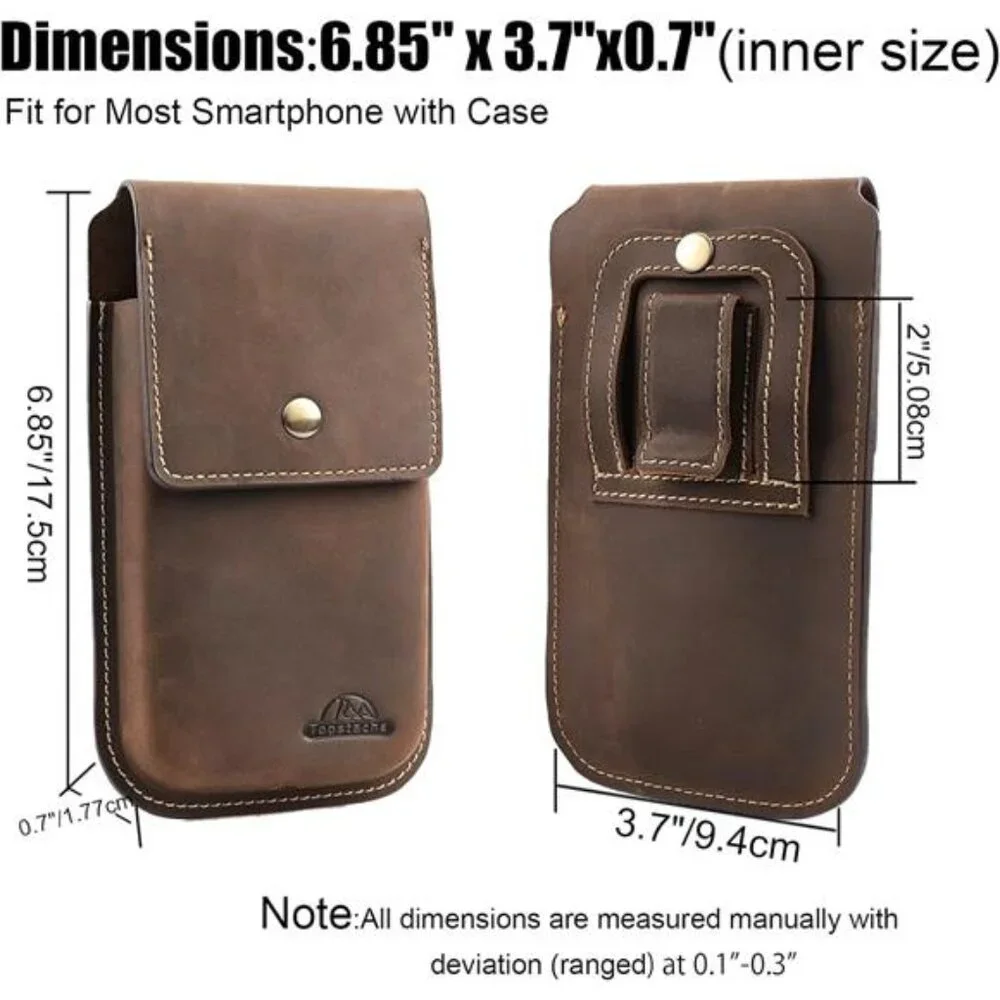 Leather Phone Holster for Belt,Flip Cell Phone Case with Belt Clip